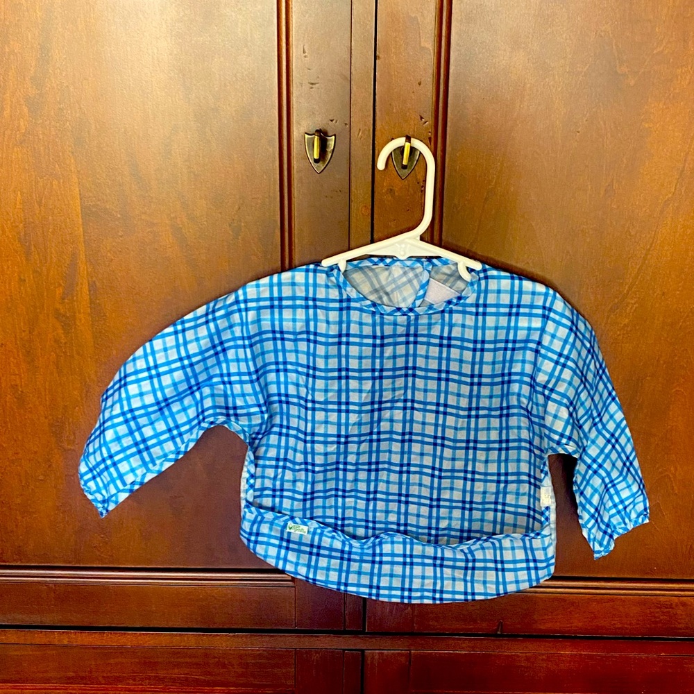 Washable long-sleeved apron bib